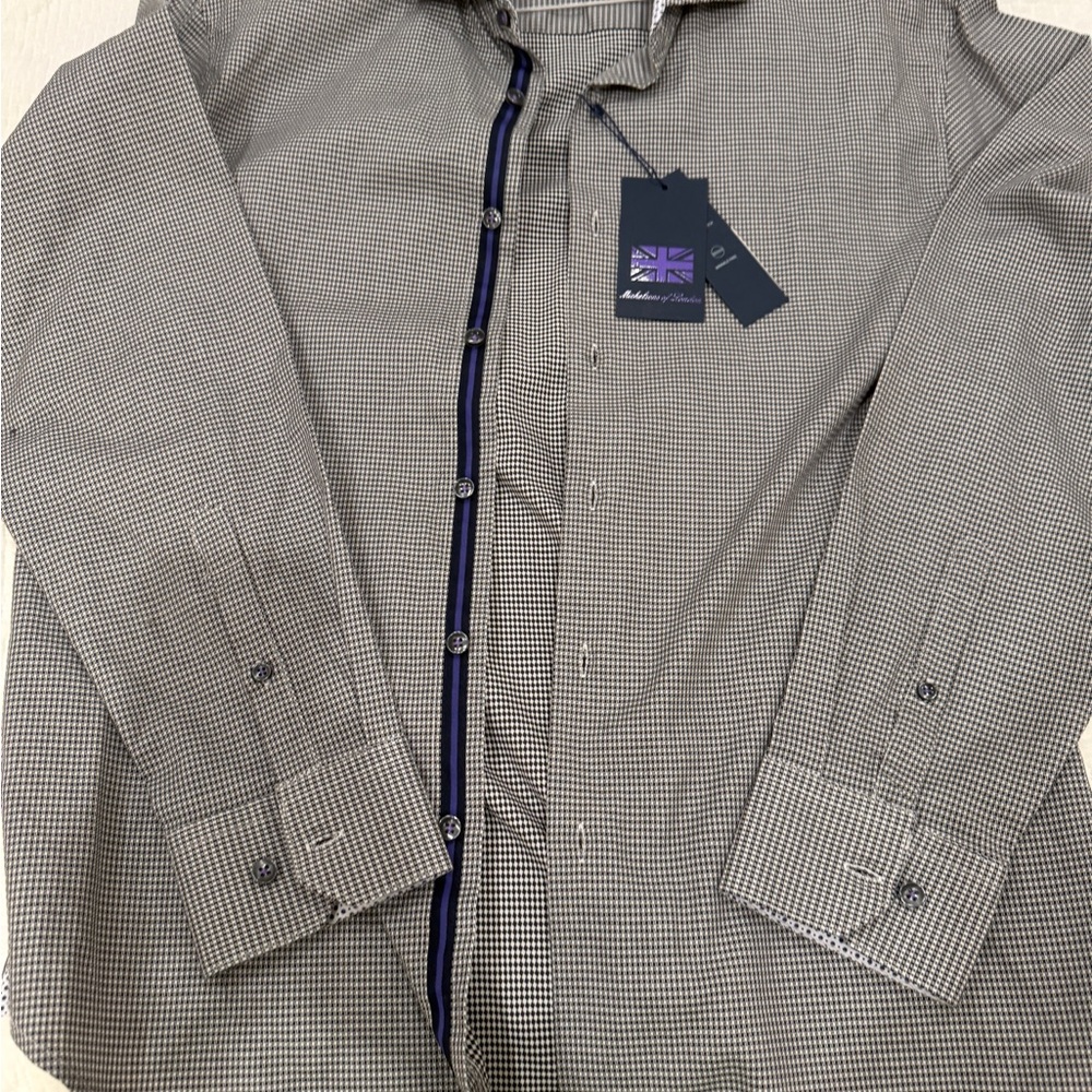 Men's Classic Black and White Checkered Shirt